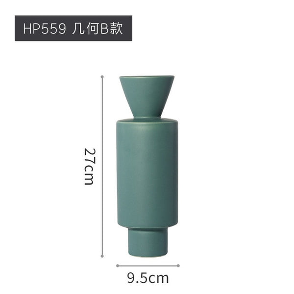 Flower vase Home simple geometric Style round vine Ceramic Living Room Bedroom Countertop Vases for party Decoration Gifts